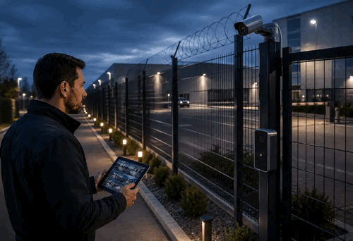Perimeterschutz zur Sicherung von Grundstücksgrenzen und Gebäudeaußenbereichen