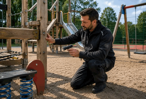 Spielplatz- und Sportgeräteprüfung nach Norm