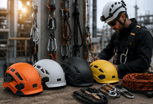 Kletterhelme und Industriehelme für Arbeitsschutz und Höhenarbeit