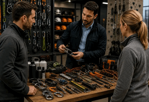 Werkzeuge und Zubehör für Arbeitsschutz und Kletterequipment